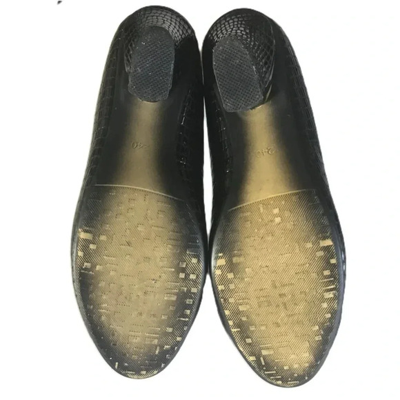 Cole Haan Henry  Grant Black Crocodile-Embossed Heels SZ 7 US / 24 cm - Picture 7 of 8